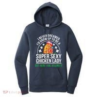 Funny Crazy Chicken Farmer Lady Women Women's Hoodie thumb 0