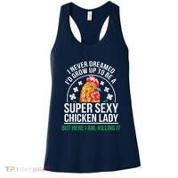 Funny Crazy Chicken Farmer Lady Women Women's Tank Top thumb 0