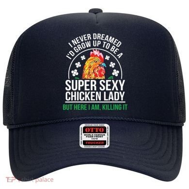 Funny Crazy Chicken Farmer Lady Women Hat