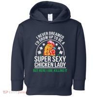 Funny Crazy Chicken Farmer Lady Women Toddler Hoodie thumb 0