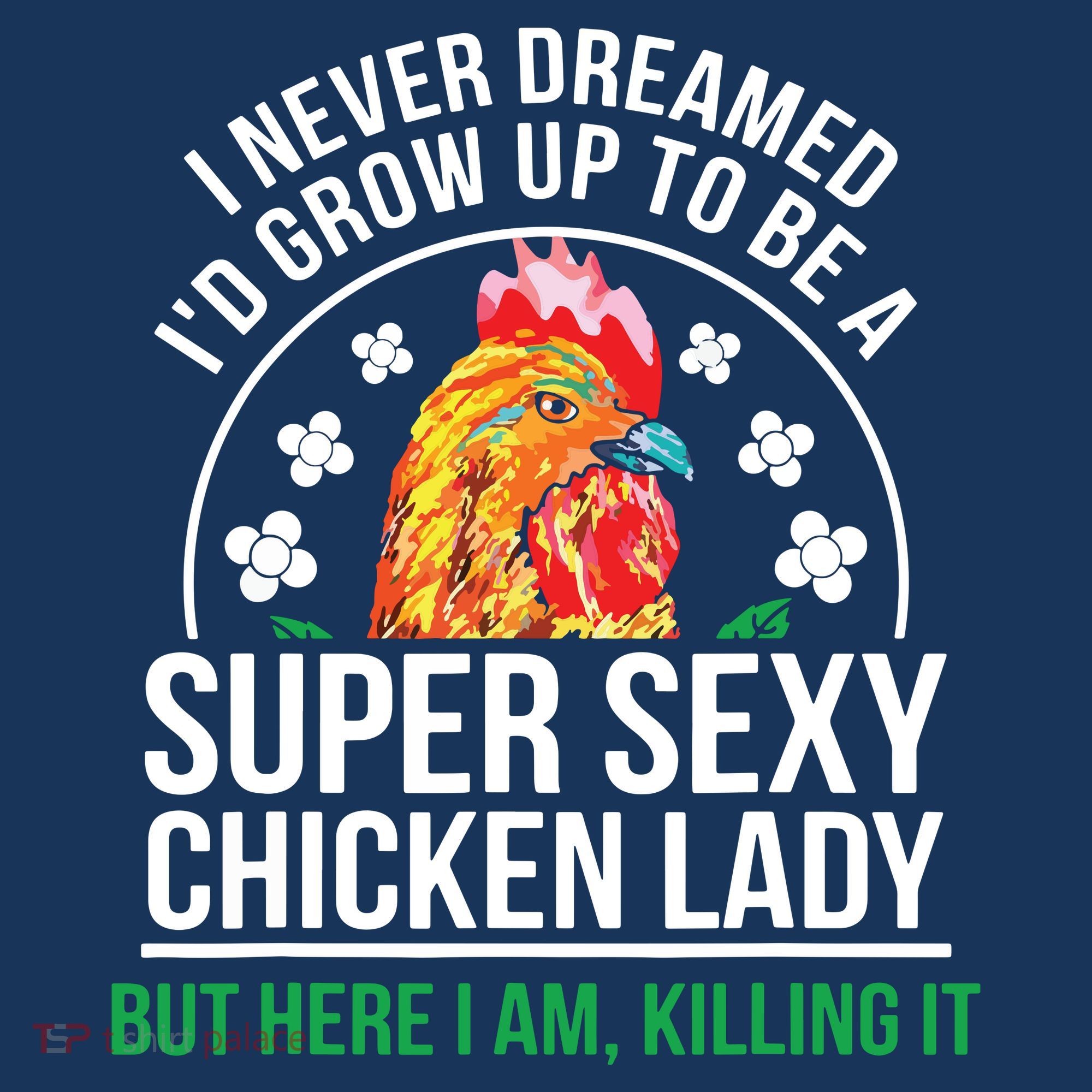 Funny Crazy Chicken Farmer Lady Women Kids Sweatshirt