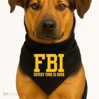 Fbi Costume Cutesy Time Is Over Dan Kash Meme USA-Made Doggie Bandana thumb 1