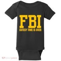 Fbi Costume Cutesy Time Is Over Dan Kash Meme Baby Bodysuit thumb 0