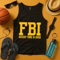 Fbi Costume Cutesy Time Is Over Dan Kash Meme Tank Top thumb 4