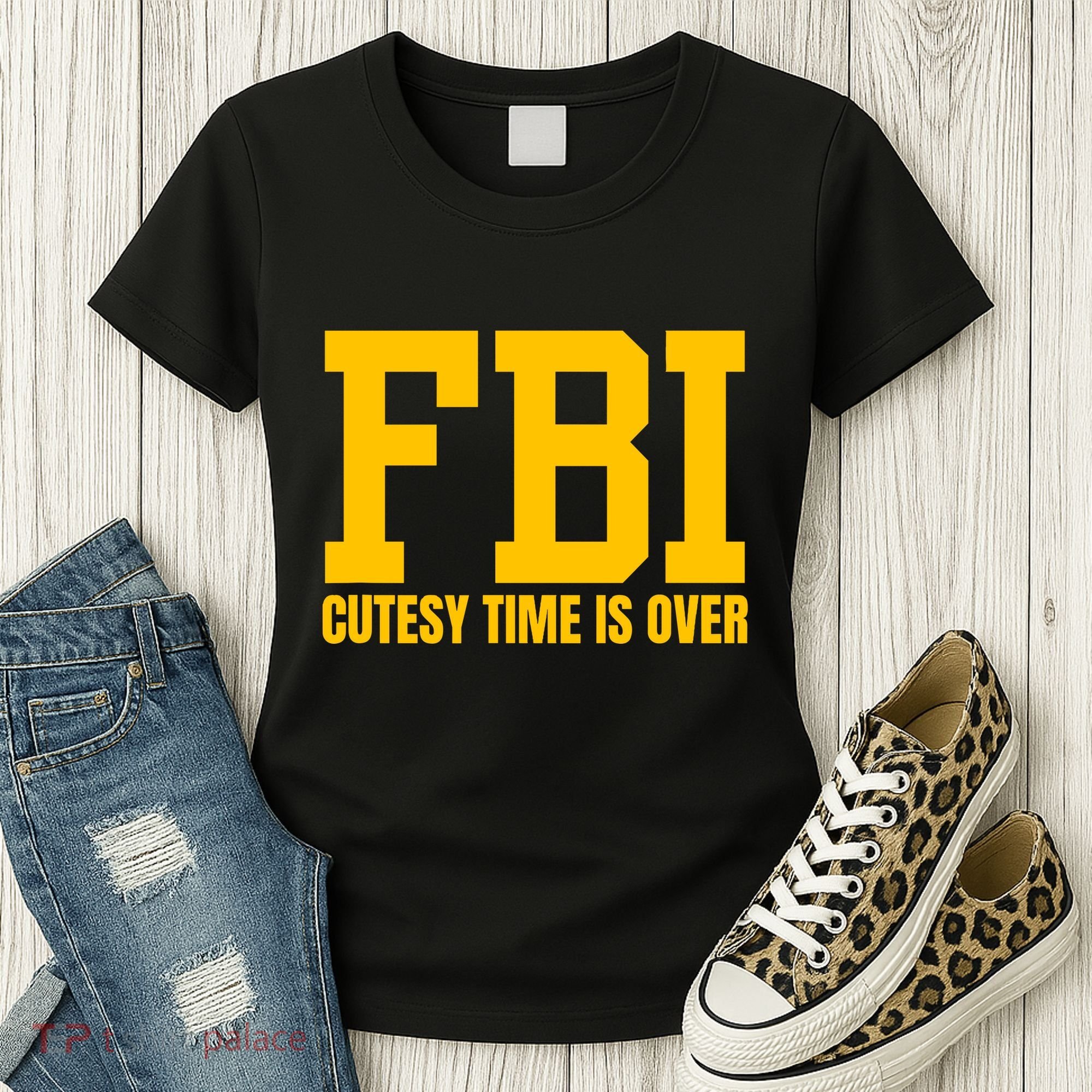 Fbi Costume Cutesy Time Is Over Dan Kash Meme Women's T-Shirt
