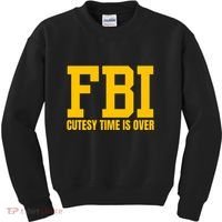 Fbi Costume Cutesy Time Is Over Dan Kash Meme Kids Sweatshirt thumb 0