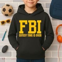Fbi Costume Cutesy Time Is Over Dan Kash Meme Kids Hoodie thumb 2
