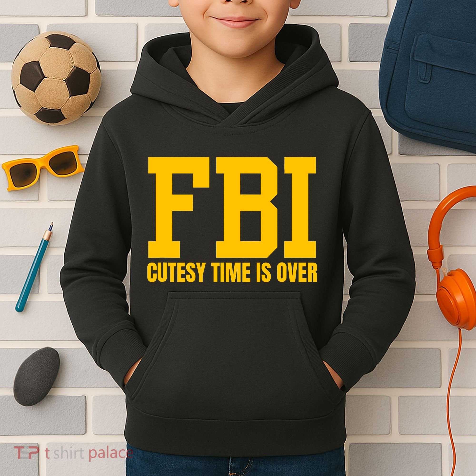 Fbi Costume Cutesy Time Is Over Dan Kash Meme Kids Hoodie