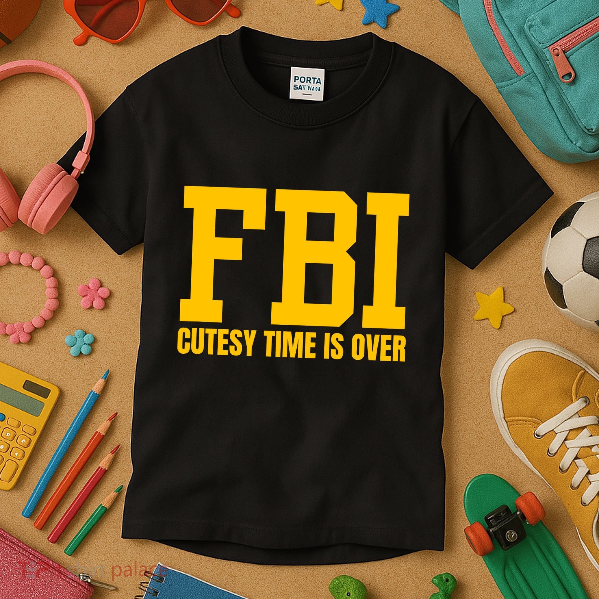 Fbi Costume Cutesy Time Is Over Dan Kash Meme Kids T-Shirt