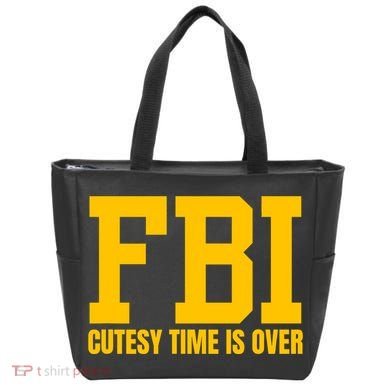 Fbi Costume Cutesy Time Is Over Dan Kash Meme Tote Bag