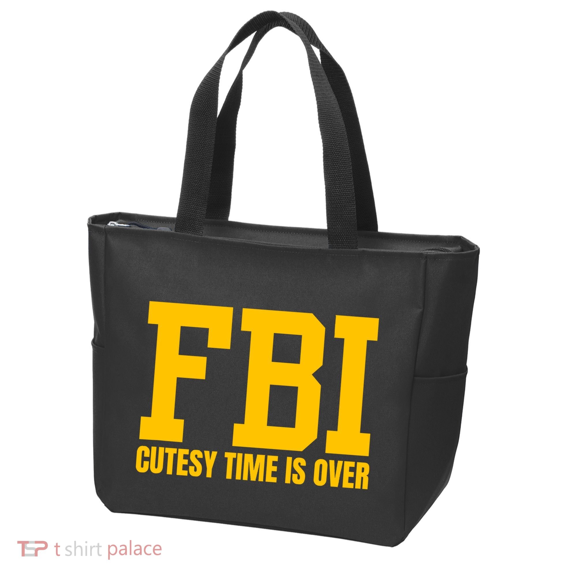 Fbi Costume Cutesy Time Is Over Dan Kash Meme Tote Bag