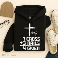 Funny Christian Cross Faith 1 Cross 3 Nails 4 Given Hoodie thumb 4