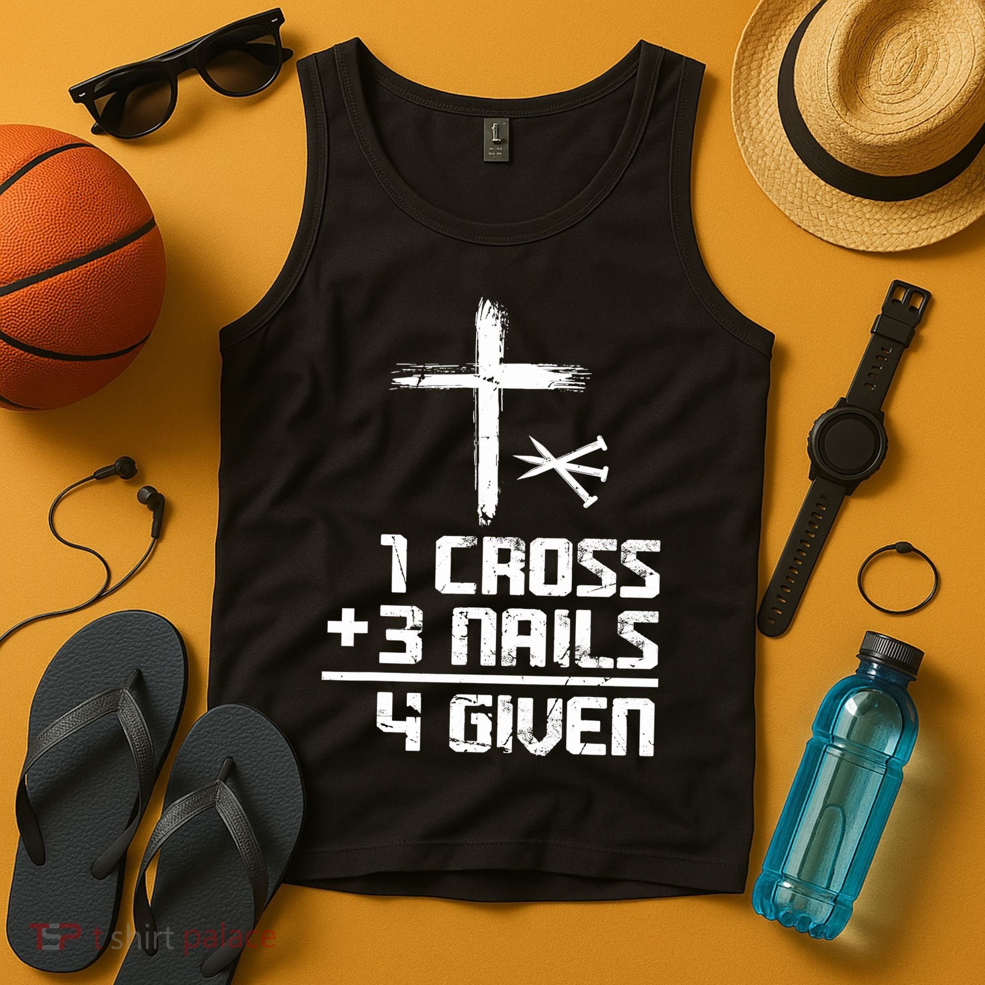 Funny Christian Cross Faith 1 Cross 3 Nails 4 Given Tank Top