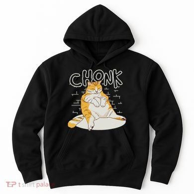 Fat Cat Chonk Scale Chonky Meme Chonker Cat Hoodie