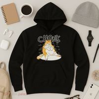 Fat Cat Chonk Scale Chonky Meme Chonker Cat Hoodie thumb 3