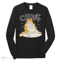 Fat Cat Chonk Scale Chonky Meme Chonker Cat Long Sleeve Shirt thumb 0