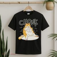 Fat Cat Chonk Scale Chonky Meme Chonker Cat T-Shirt thumb 2
