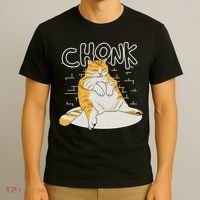 Fat Cat Chonk Scale Chonky Meme Chonker Cat T-Shirt thumb 3