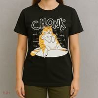 Fat Cat Chonk Scale Chonky Meme Chonker Cat T-Shirt thumb 4