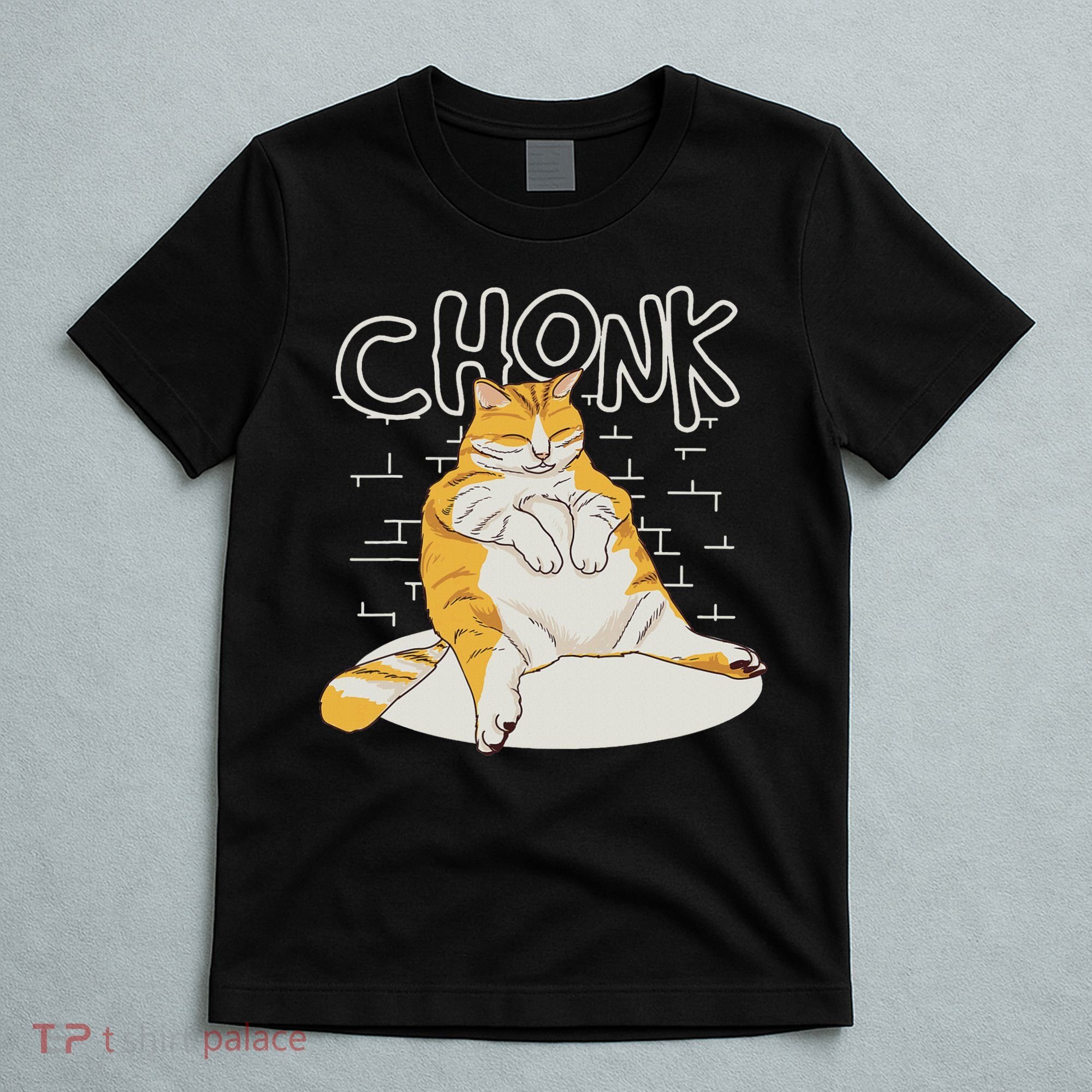 Fat Cat Chonk Scale Chonky Meme Chonker Cat T-Shirt