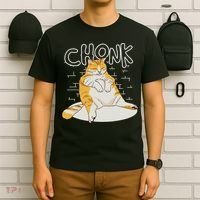 Fat Cat Chonk Scale Chonky Meme Chonker Cat T-Shirt thumb 6