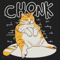Fat Cat Chonk Scale Chonky Meme Chonker Cat Beanie thumb 2