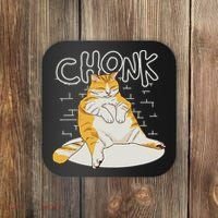 Fat Cat Chonk Scale Chonky Meme Chonker Cat Coaster thumb 0