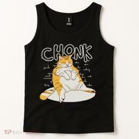 Fat Cat Chonk Scale Chonky Meme Chonker Cat Tank Top thumb 2
