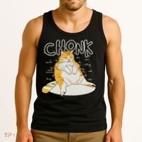 Fat Cat Chonk Scale Chonky Meme Chonker Cat Tank Top thumb 3