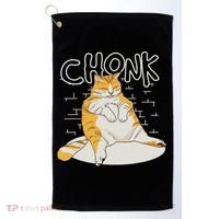 Fat Cat Chonk Scale Chonky Meme Chonker Cat Golf Towel thumb 0