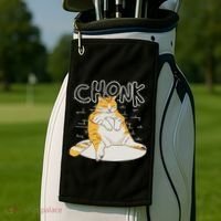 Fat Cat Chonk Scale Chonky Meme Chonker Cat Golf Towel thumb 2