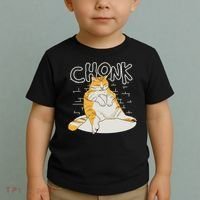 Fat Cat Chonk Scale Chonky Meme Chonker Cat Toddler T-Shirt thumb 2