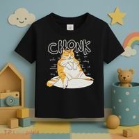 Fat Cat Chonk Scale Chonky Meme Chonker Cat Toddler T-Shirt thumb 3