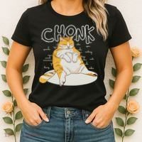 Fat Cat Chonk Scale Chonky Meme Chonker Cat Women's T-Shirt thumb 2