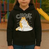 Fat Cat Chonk Scale Chonky Meme Chonker Cat Kids Hoodie thumb 3