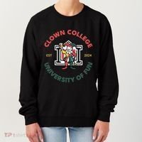 Funny Circus Clown College Women's Sweatshirt thumb 0