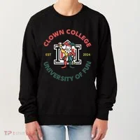 Funny Circus Clown College Women's Sweatshirt thumb 0