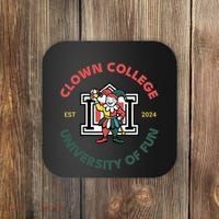 Funny Circus Clown College Coaster thumb 0