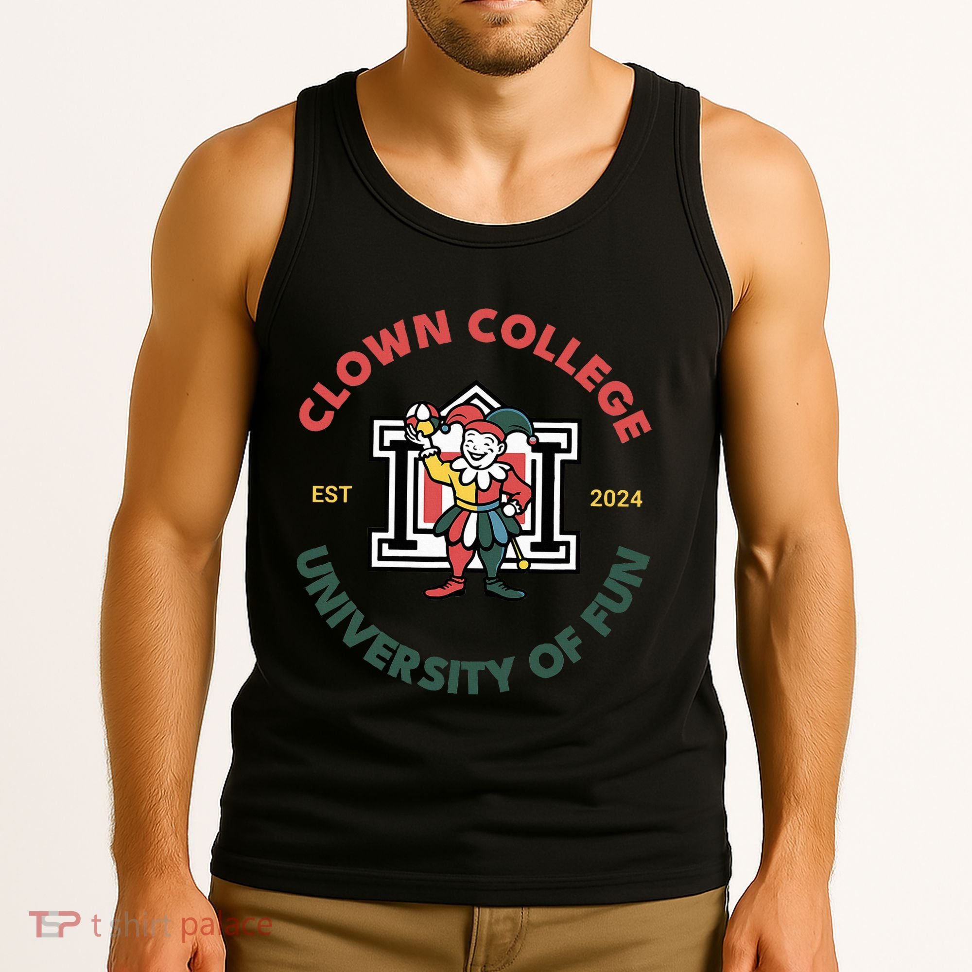 Funny Circus Clown College Tank Top
