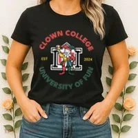 Funny Circus Clown College Women's T-Shirt thumb 2