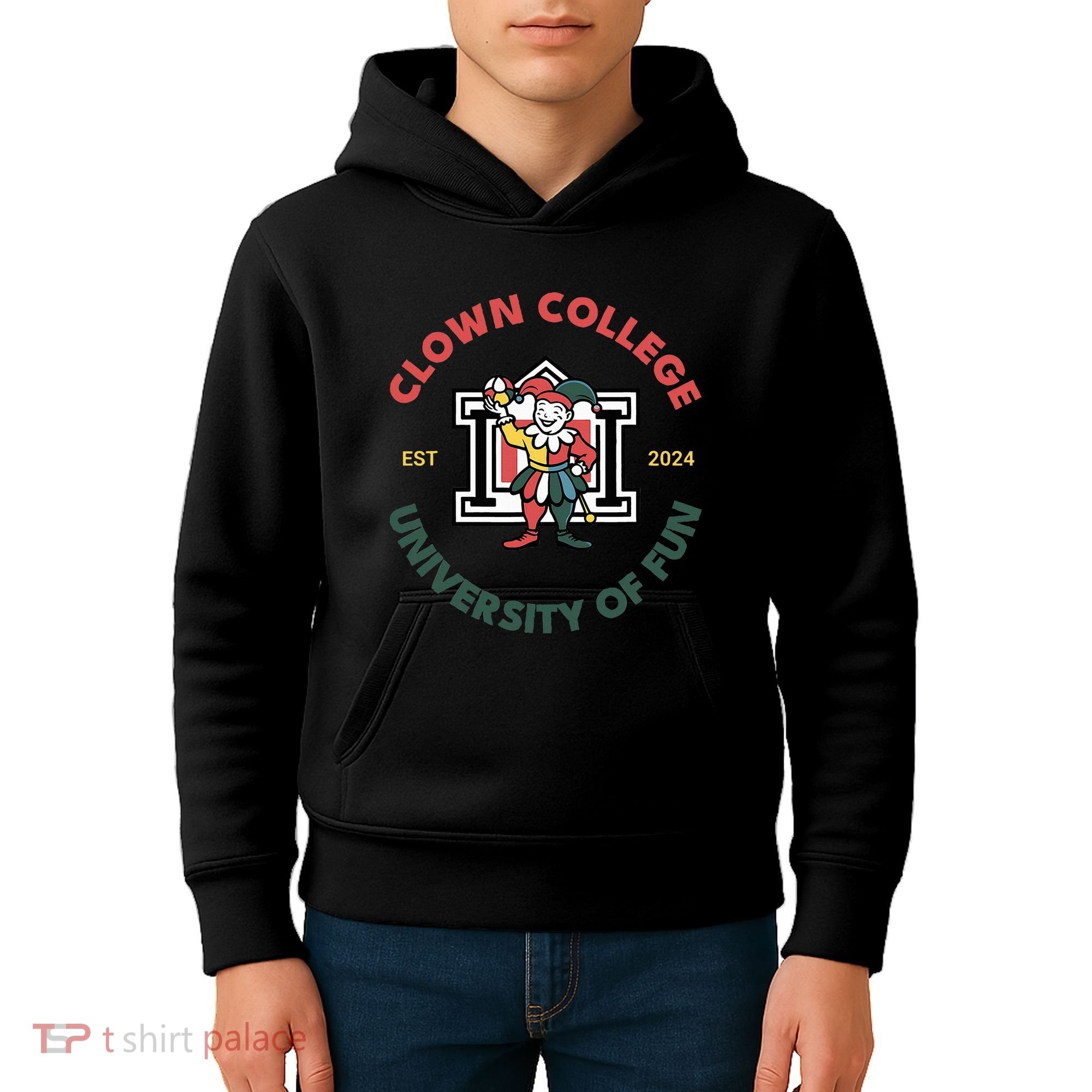 Funny Circus Clown College Kids Hoodie
