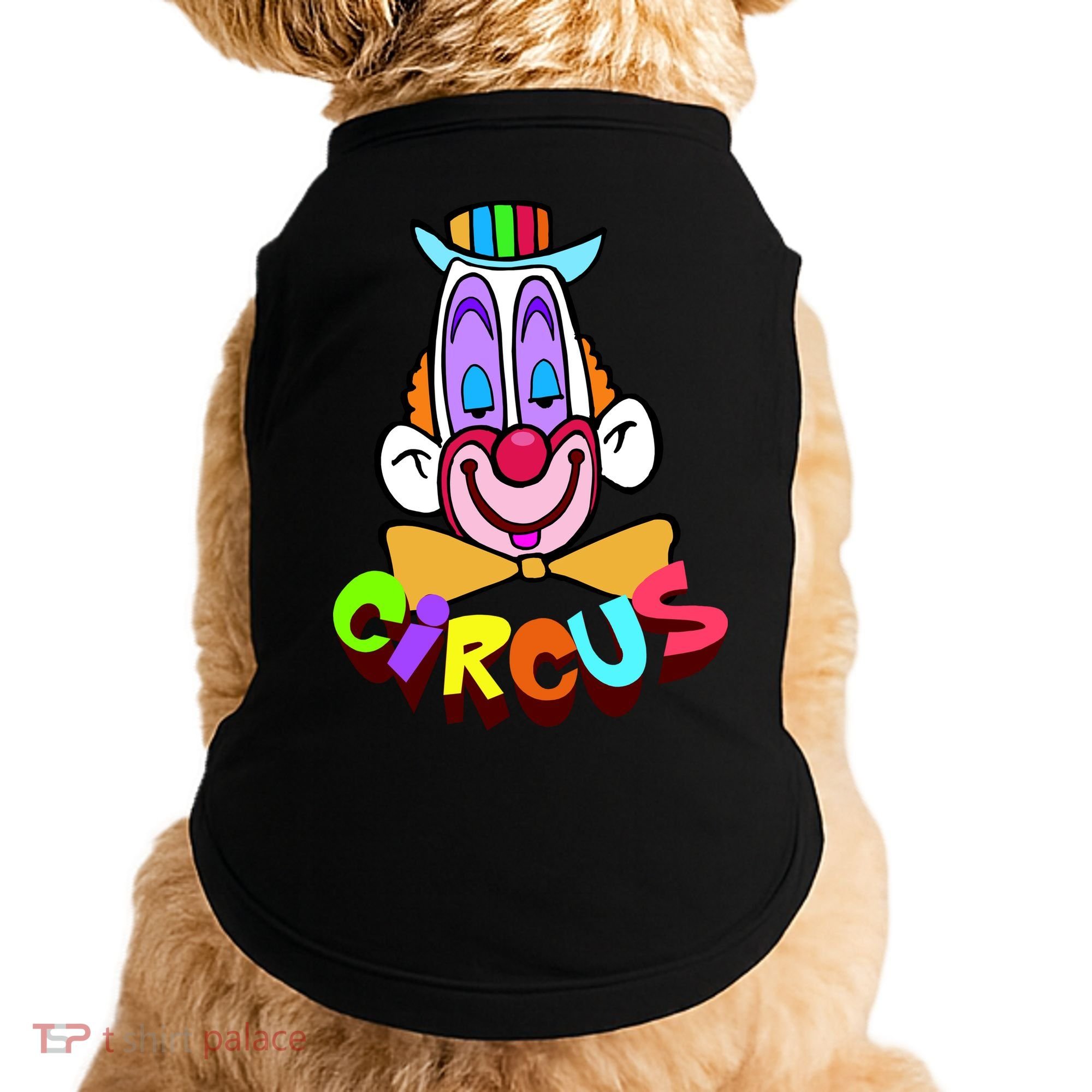Funny Clown Circus Face Funny Retro Doggie Tank