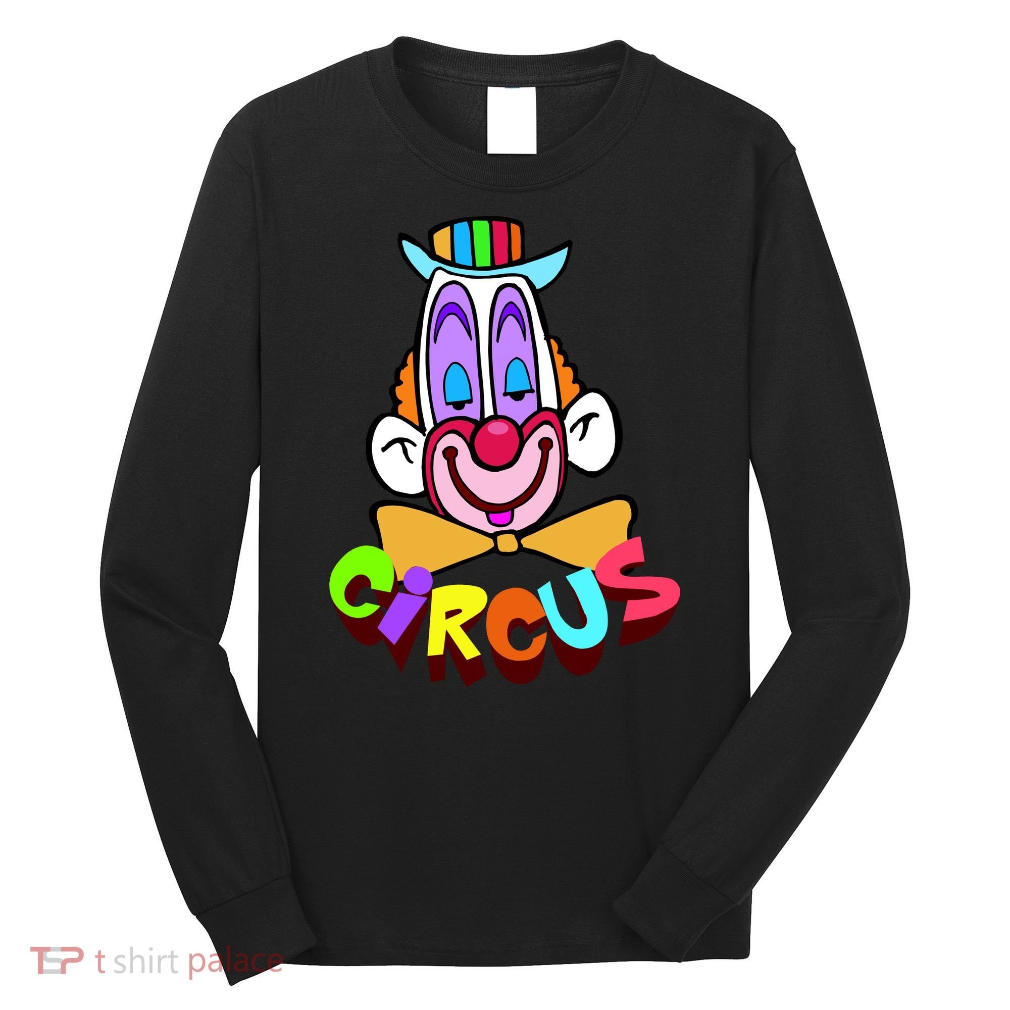 Funny Clown Circus Face Funny Retro Long Sleeve Shirt