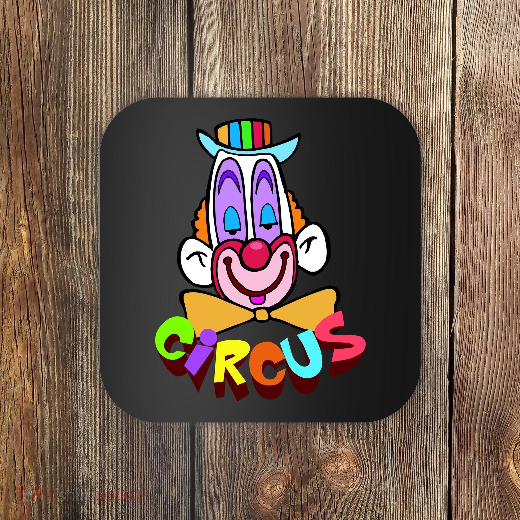 Funny Clown Circus Face Funny Retro Coaster