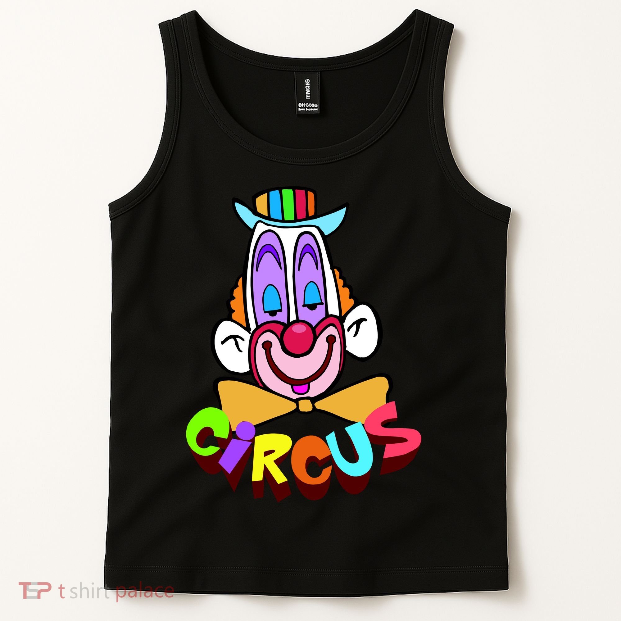 Funny Clown Circus Face Funny Retro Tank Top