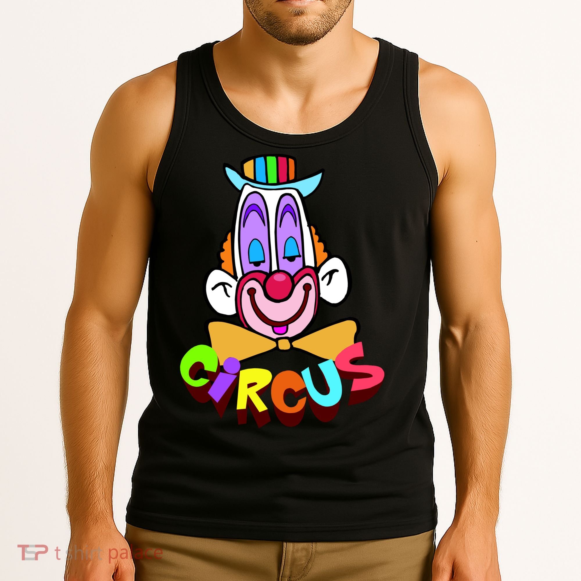 Funny Clown Circus Face Funny Retro Tank Top