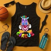 Funny Clown Circus Face Funny Retro Tank Top thumb 4