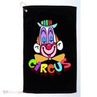 Funny Clown Circus Face Funny Retro Golf Towel thumb 0