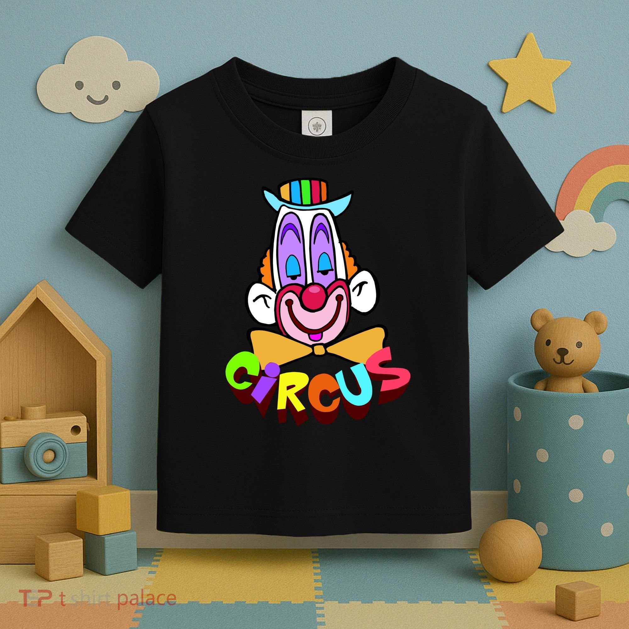 Funny Clown Circus Face Funny Retro Toddler T-Shirt