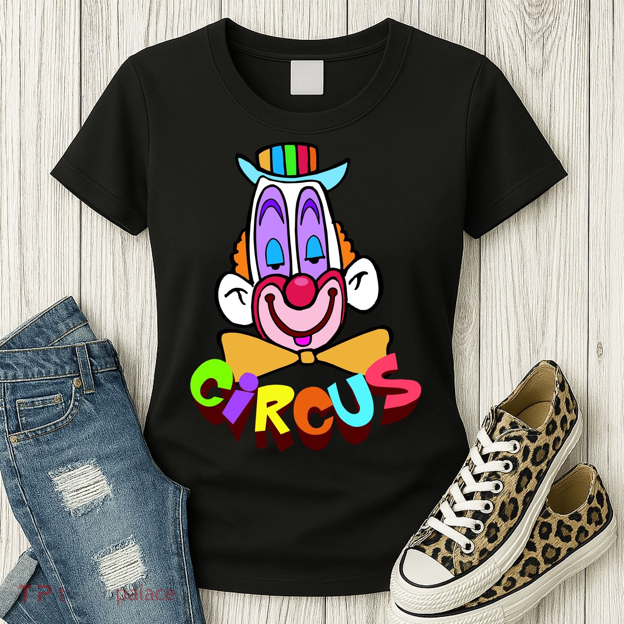 Funny Clown Circus Face Funny Retro Women's T-Shirt
